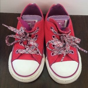 COPY - Pink Converse Double Tongue Toddler Sneakers